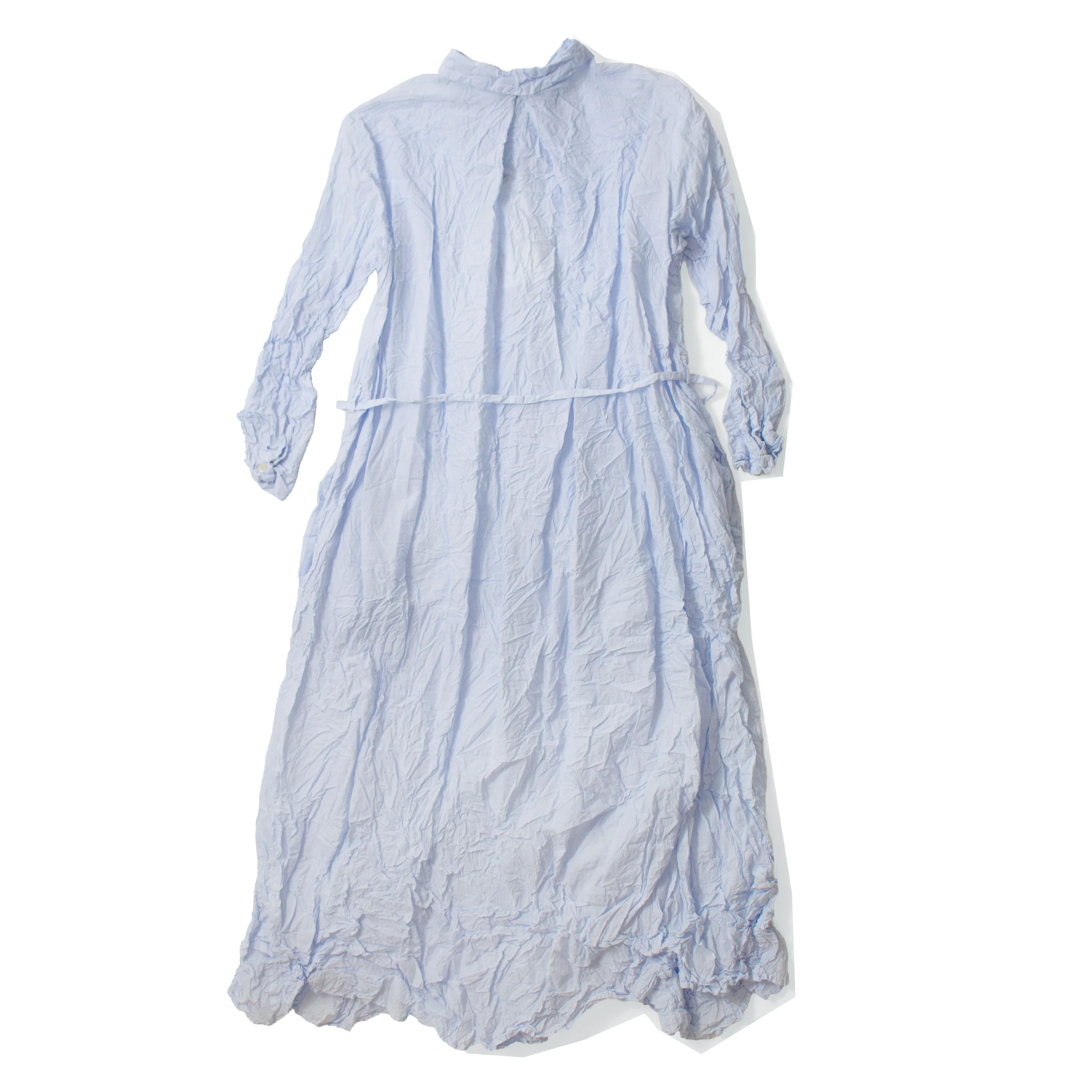 Pas de Calais Washed Cotton Crinkle Dress in Saxe Blue - Image 3