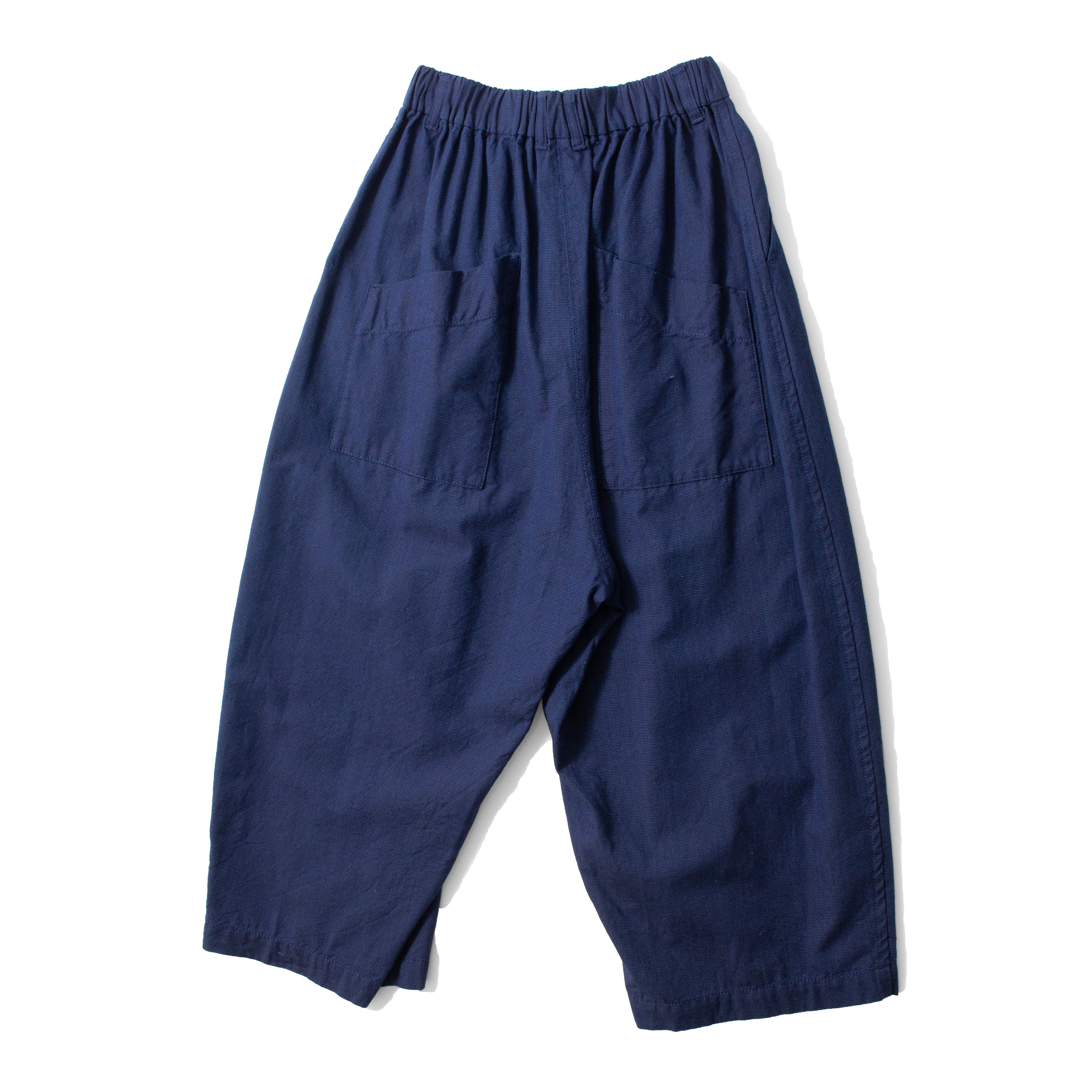 Pas de Calais Yarn Dye Oxford Relax Pants in Indigo - Image 3