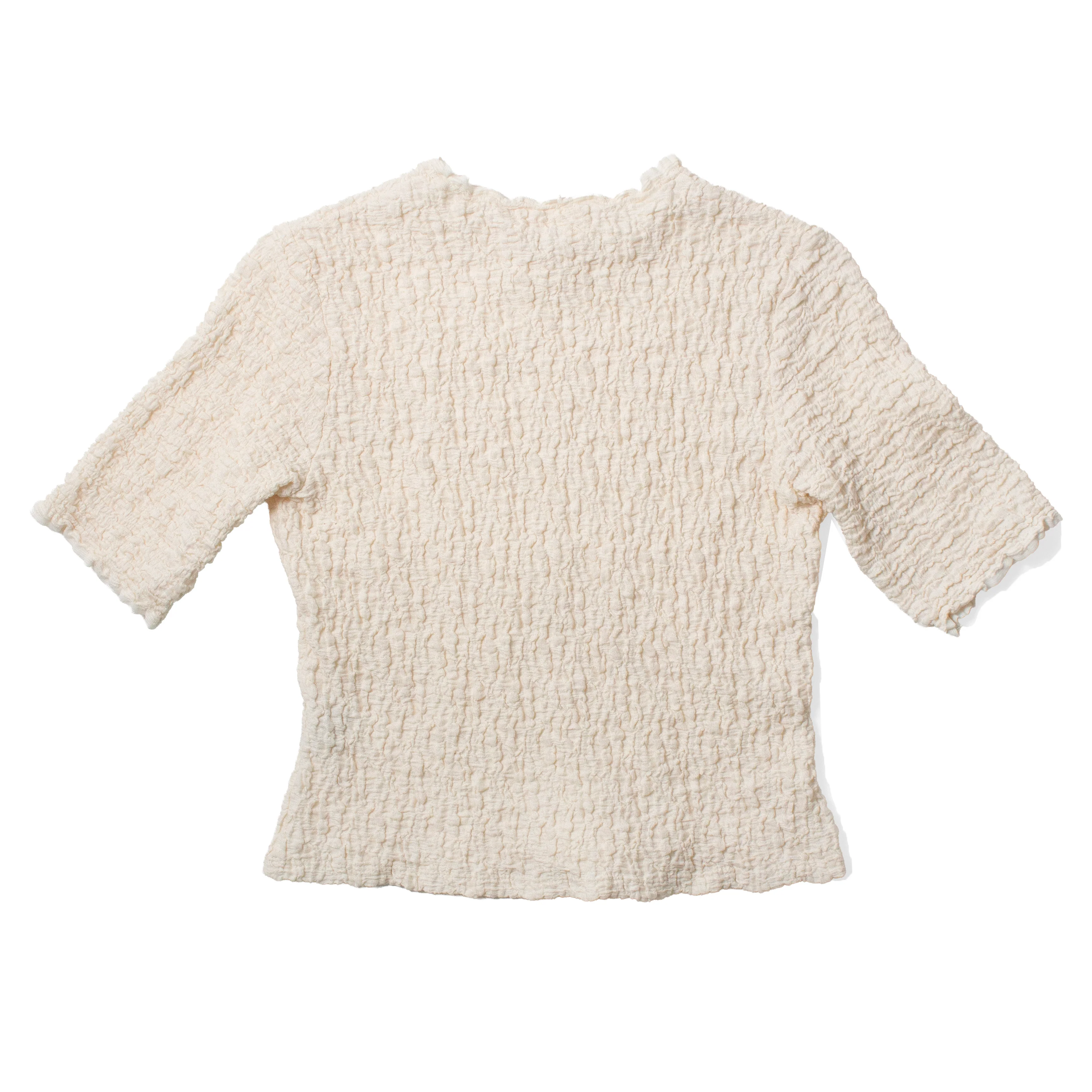 Proche Smocked Baby Tee in Ivory - Image 3