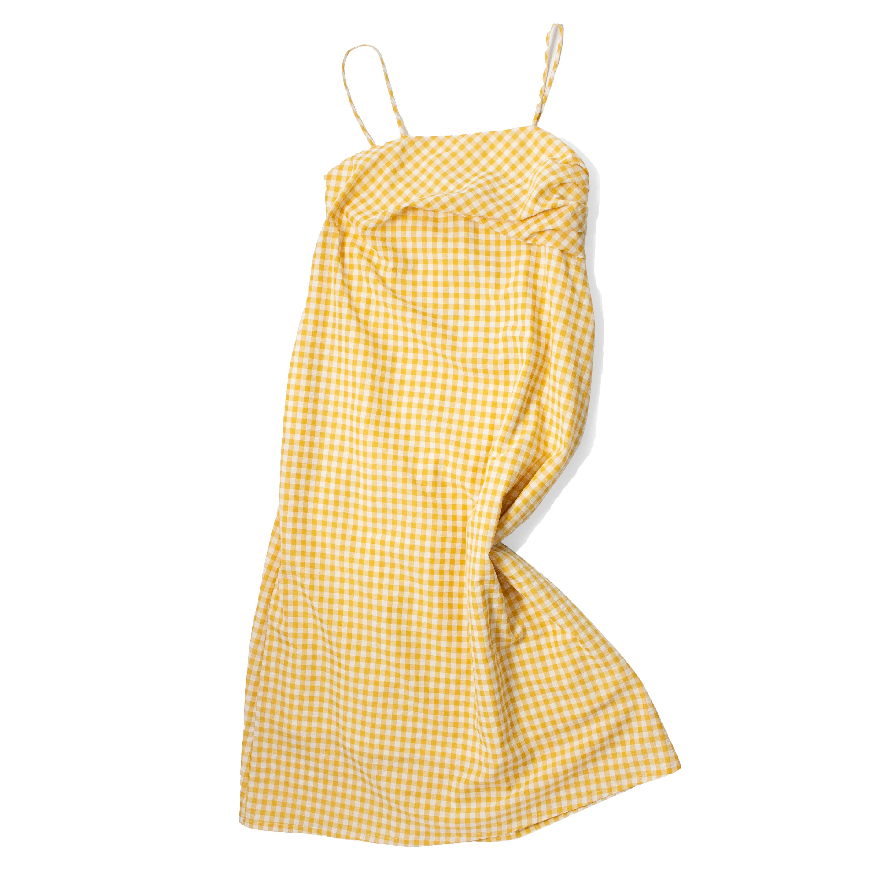 Proche Wave Draped Sheath Dress in Butter Yellow