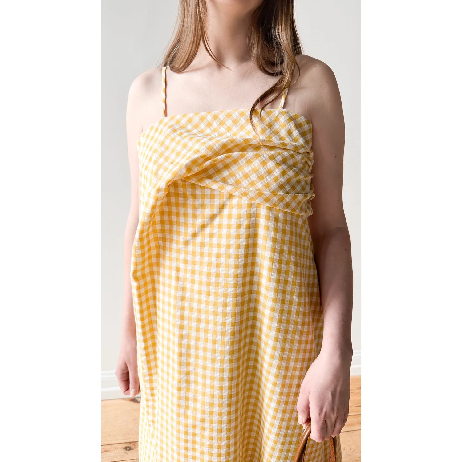 Proche Wave Draped Sheath Dress in Butter Yellow - Image 7