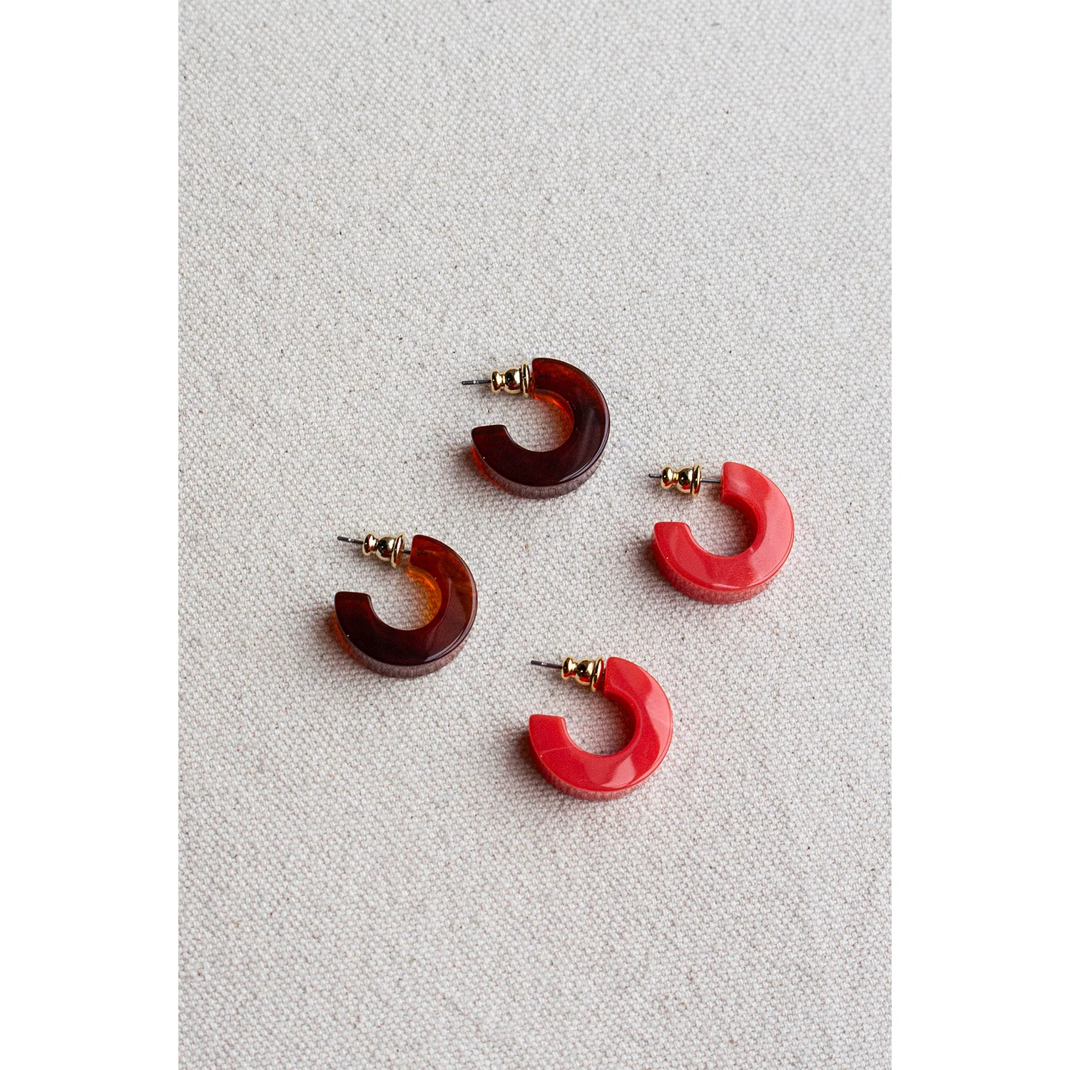 Rachel Comey Cuba Earrings in Dark Tortoise - Image 3