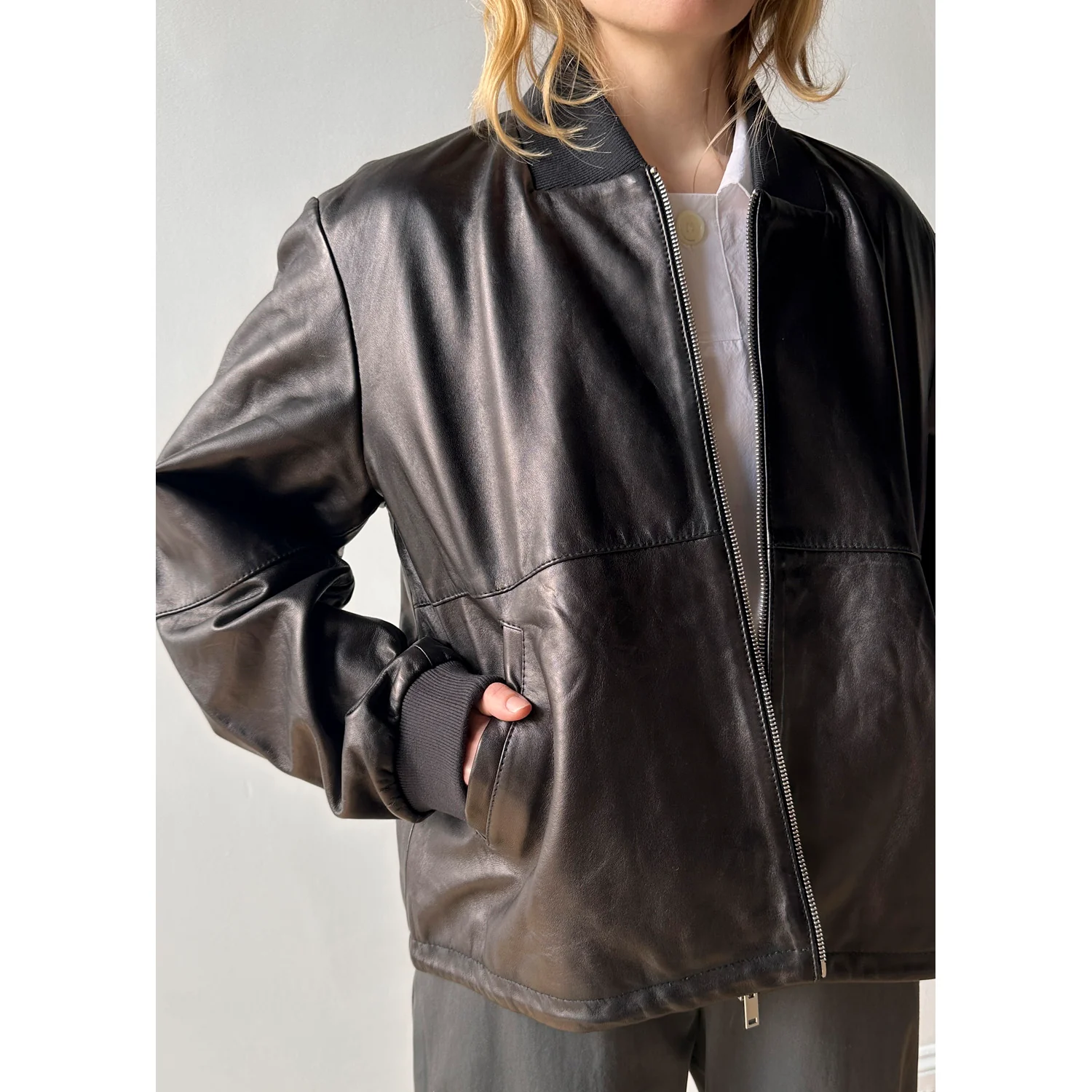 Rachel Comey Smoke Bomber in Black - Image 6