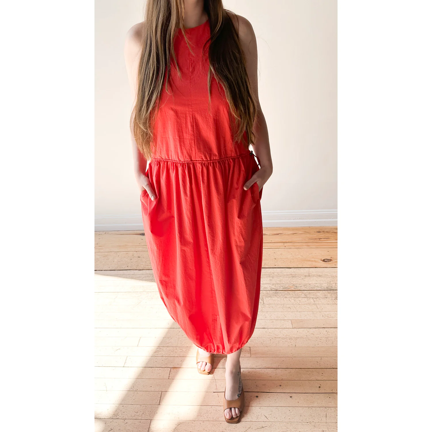 Sayaka Davis Balloon Tank Dress in Vermilion - Image 4