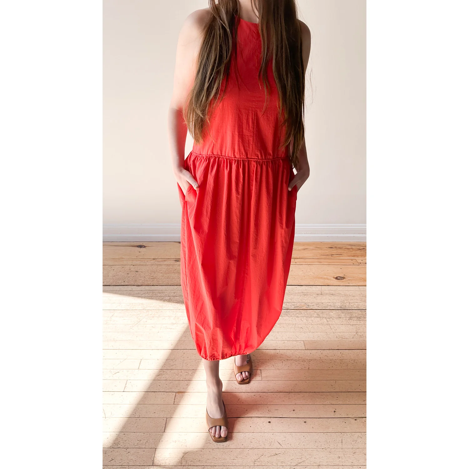 Sayaka Davis Balloon Tank Dress in Vermilion - Image 5