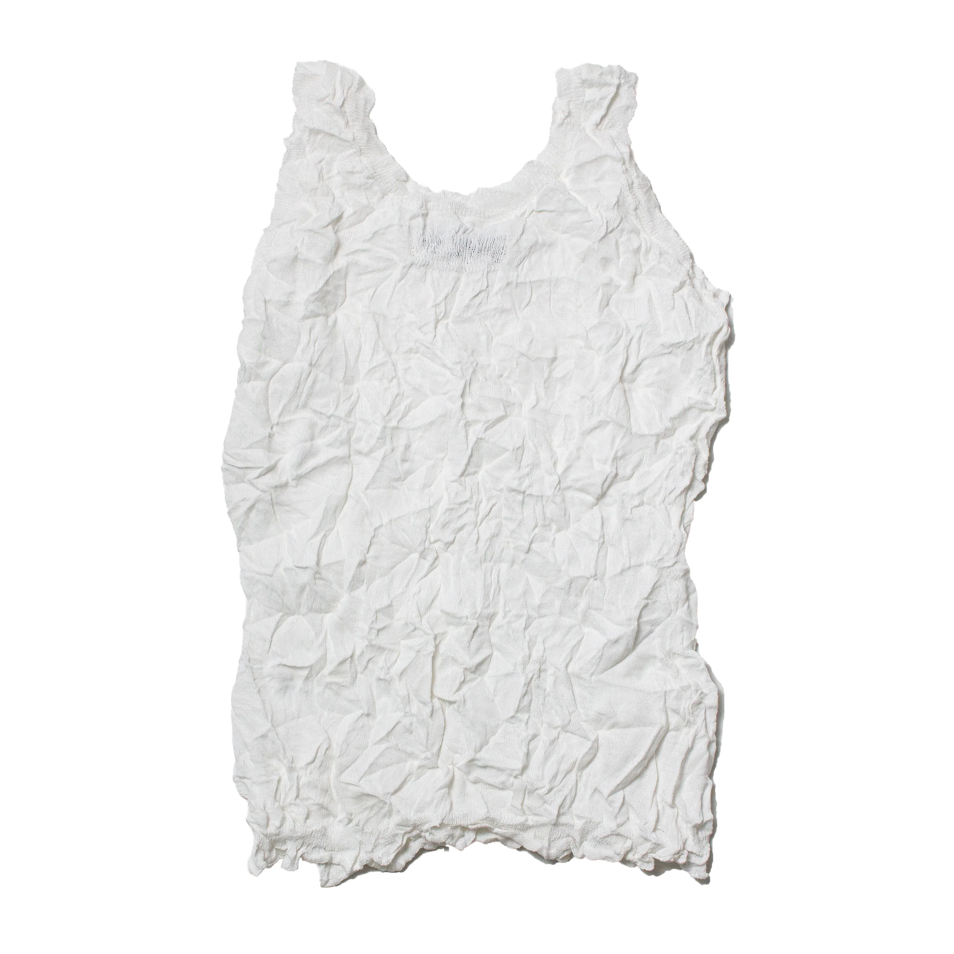 Sayaka Davis Crinkled Knit Tank in White - Image 3