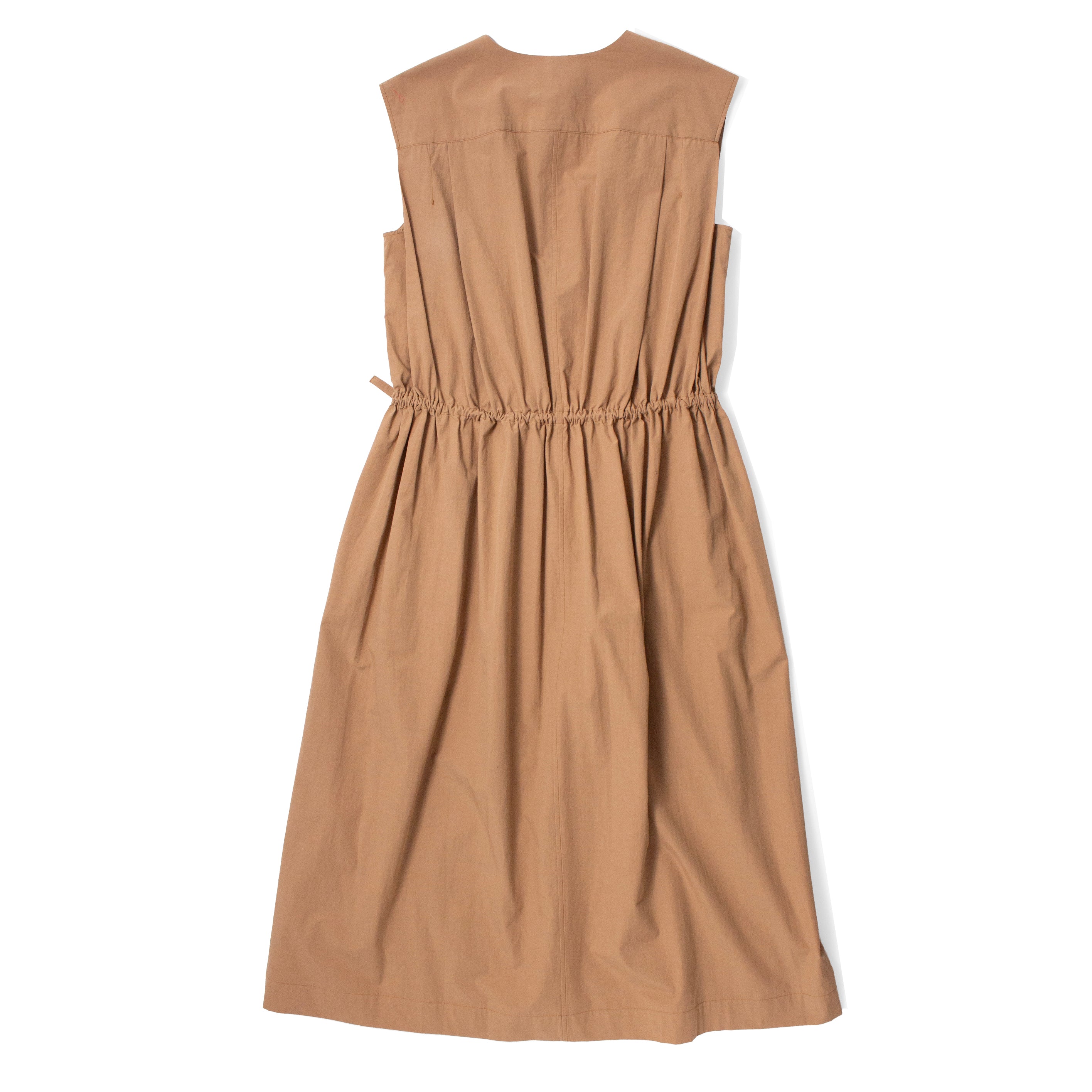 Sayaka Davis Drawstring Waist Dress in Tan Brown - Image 3
