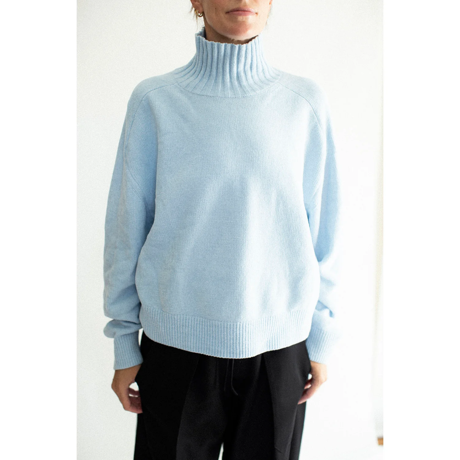 Sayaka Davis Highneck Sweater in Baby Blue - Image 5