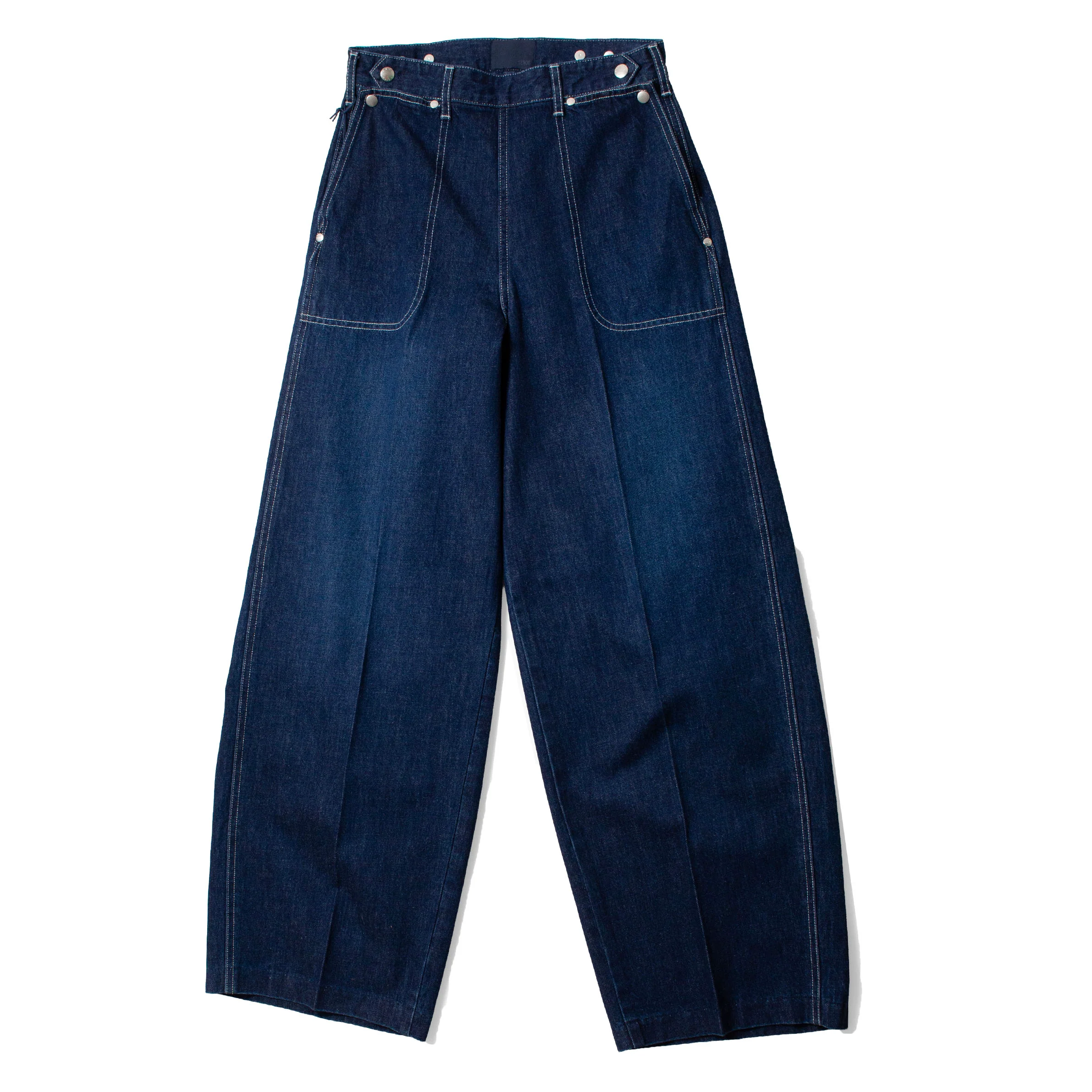 Serge W Side Zip Pants in Faded Blue - Image 2