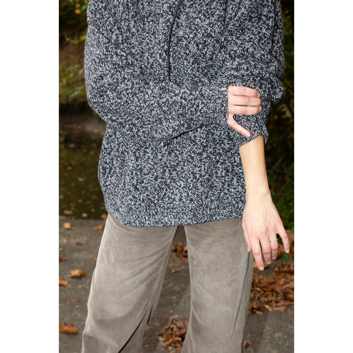 Studio Nicholson Hemyl Sweater in Navy Mouline - Image 7