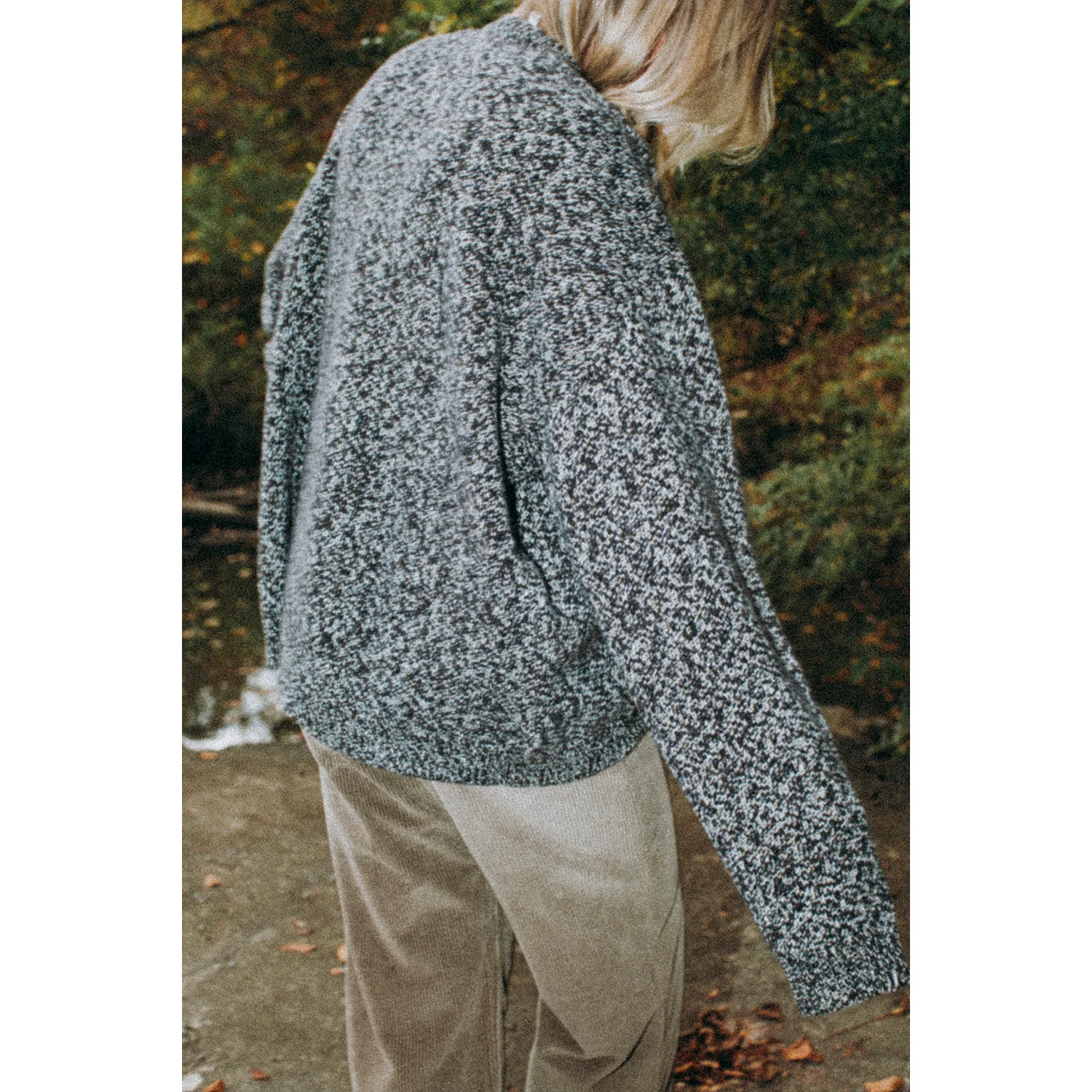 Studio Nicholson Hemyl Sweater in Navy Mouline - Image 9