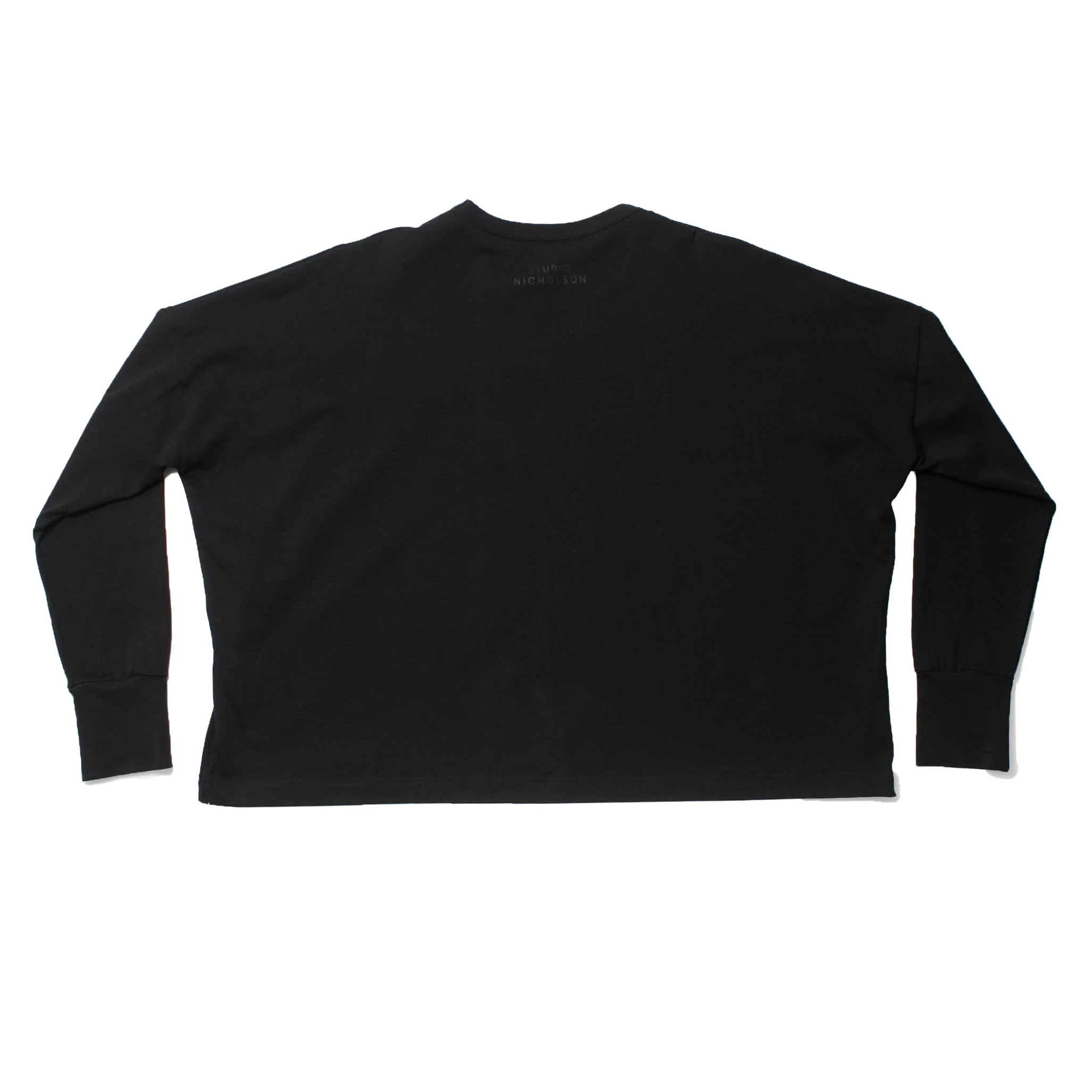 Studio Nicholson Loop Long Sleeve T-Shirt in Black - Image 3