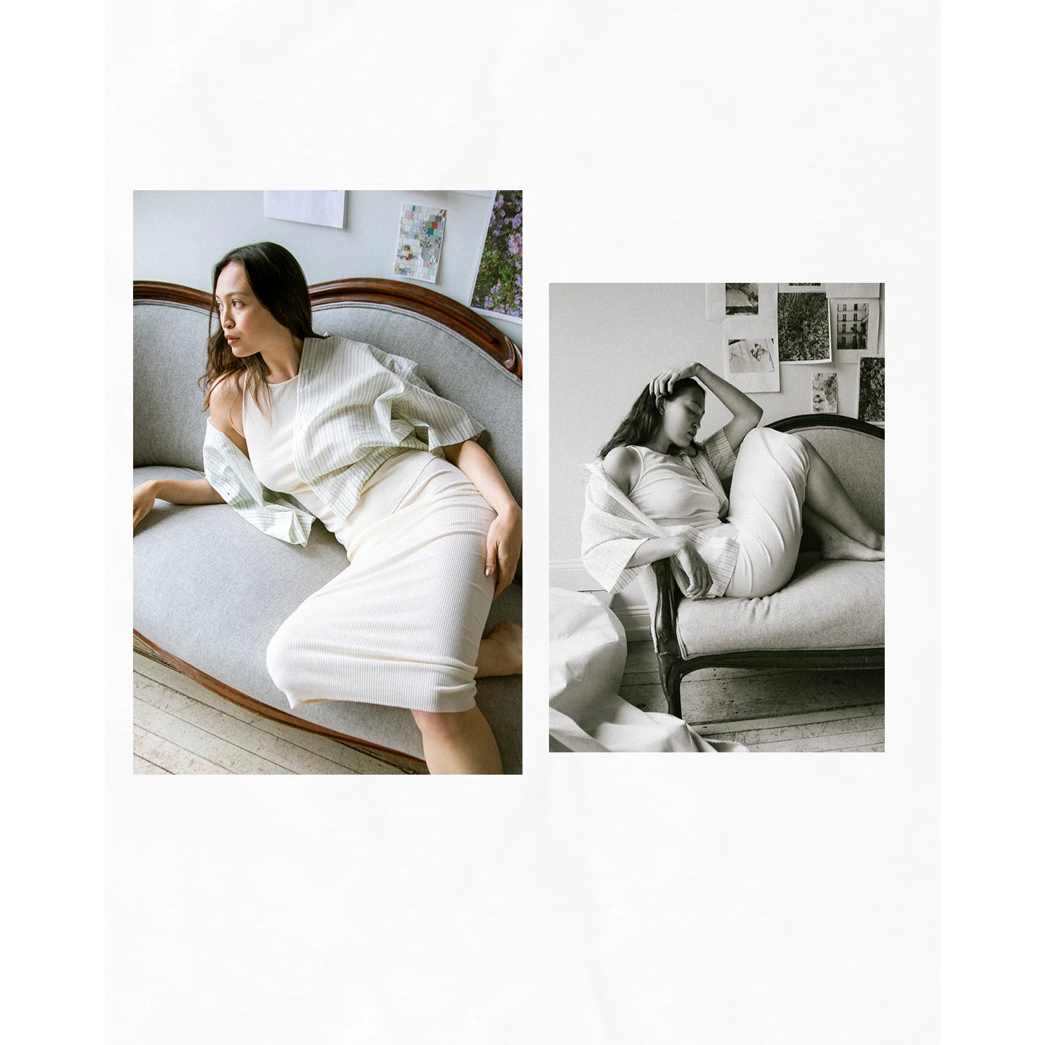 Sayaka Davis Rib Skirt in Peach - Image 7