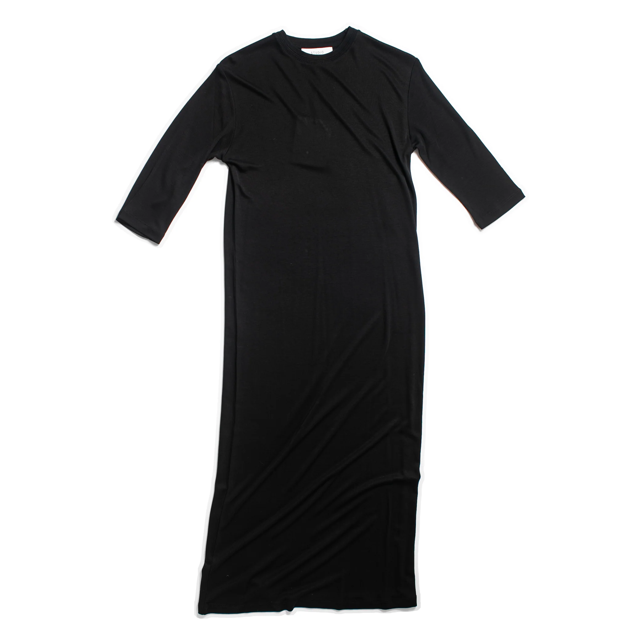 Studio Nicholson Milner T-Shirt Dress in Black - Image 2