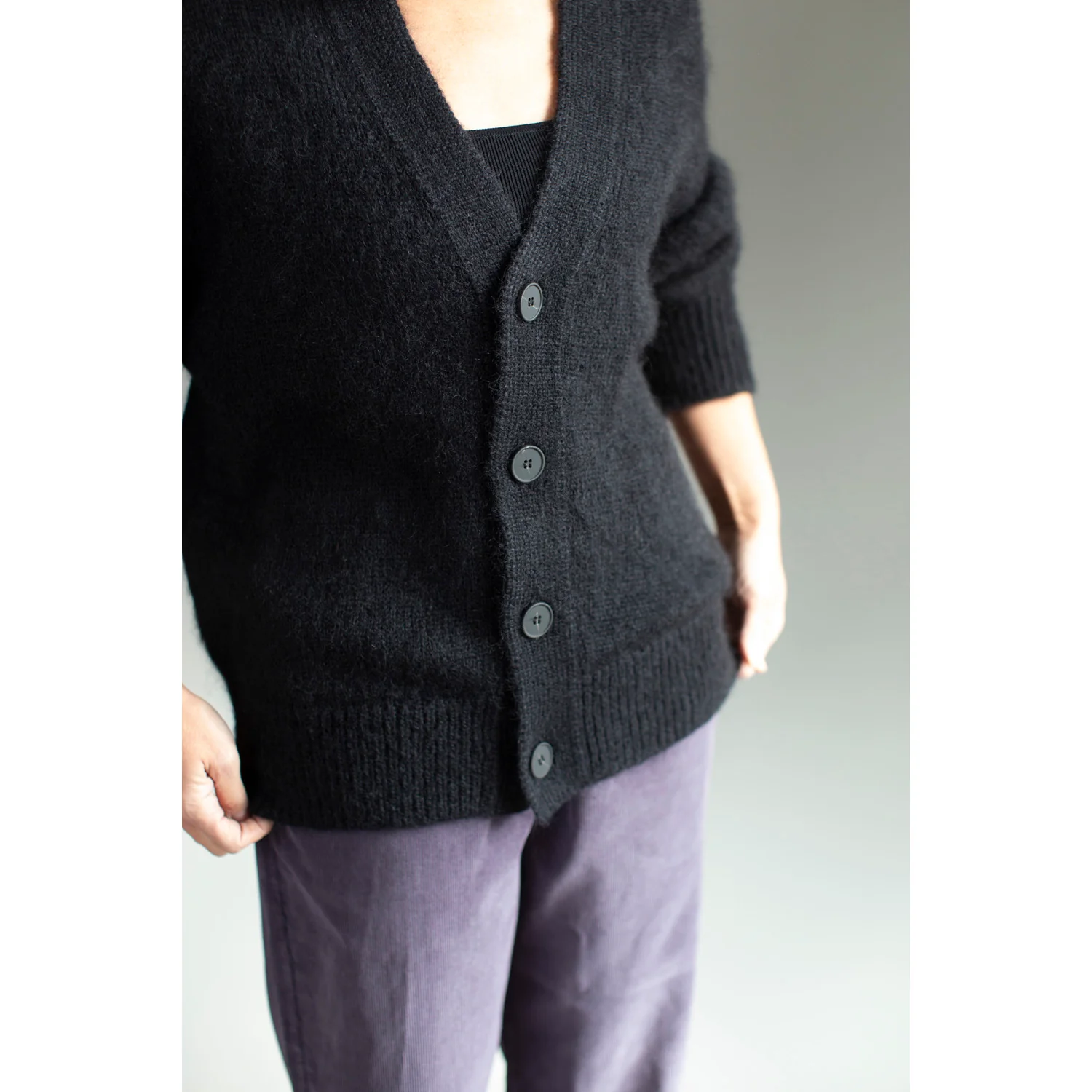 Studio Nicholson Trey Cardigan in Black - Image 9