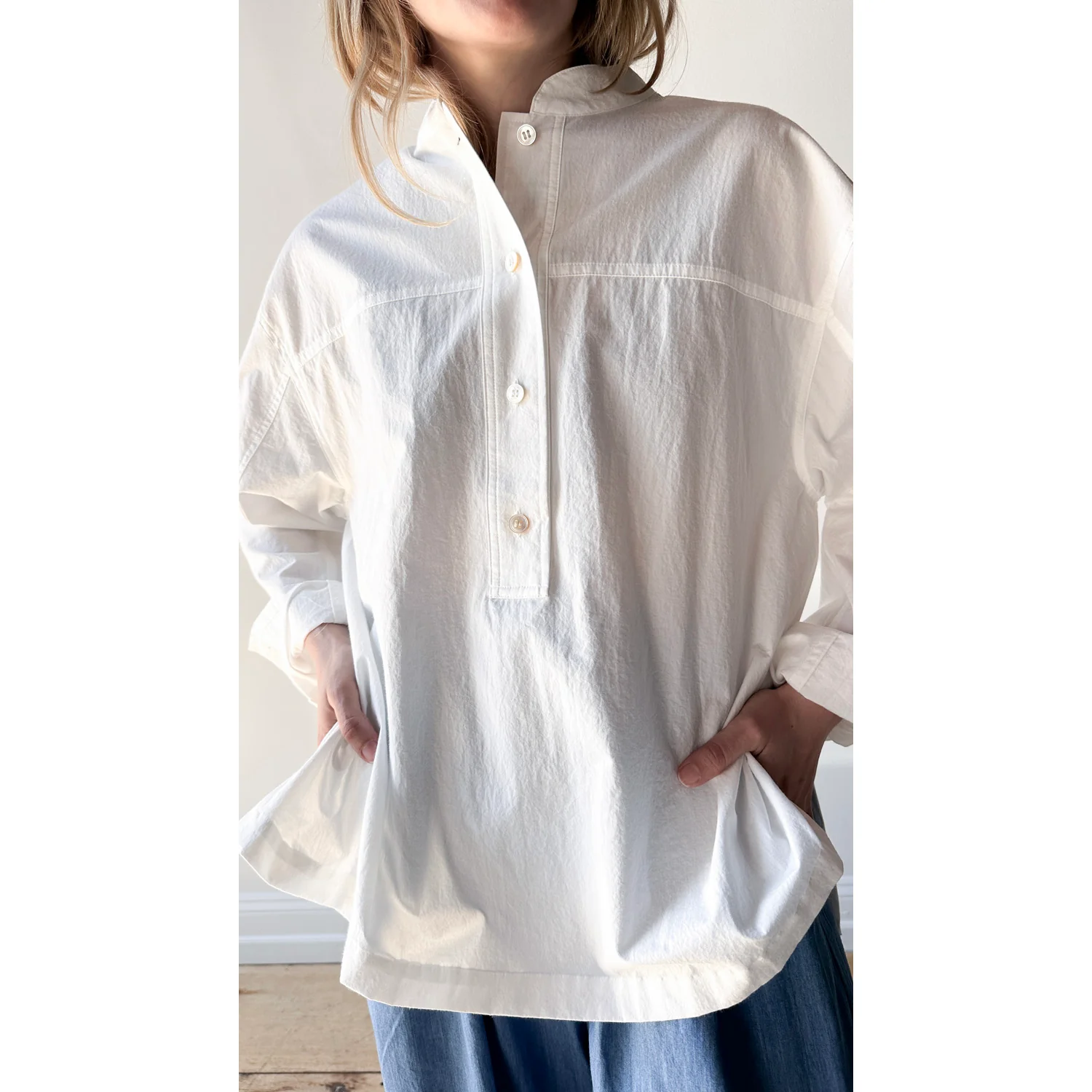 Studio Nicholson Vega Shirt in Optic White - Image 6