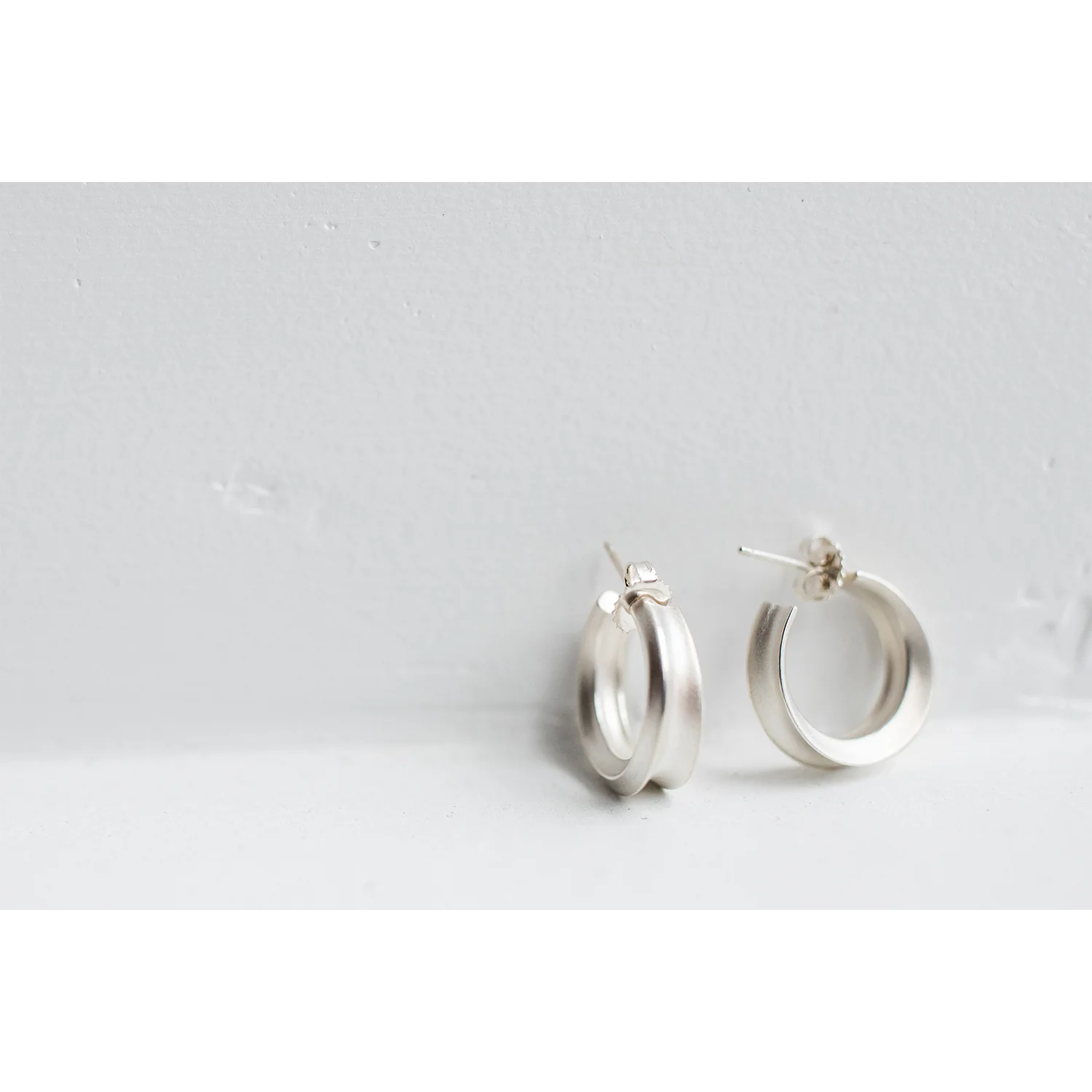 Ursa Major Valle Hoops in Sandblasted Sterling Silver